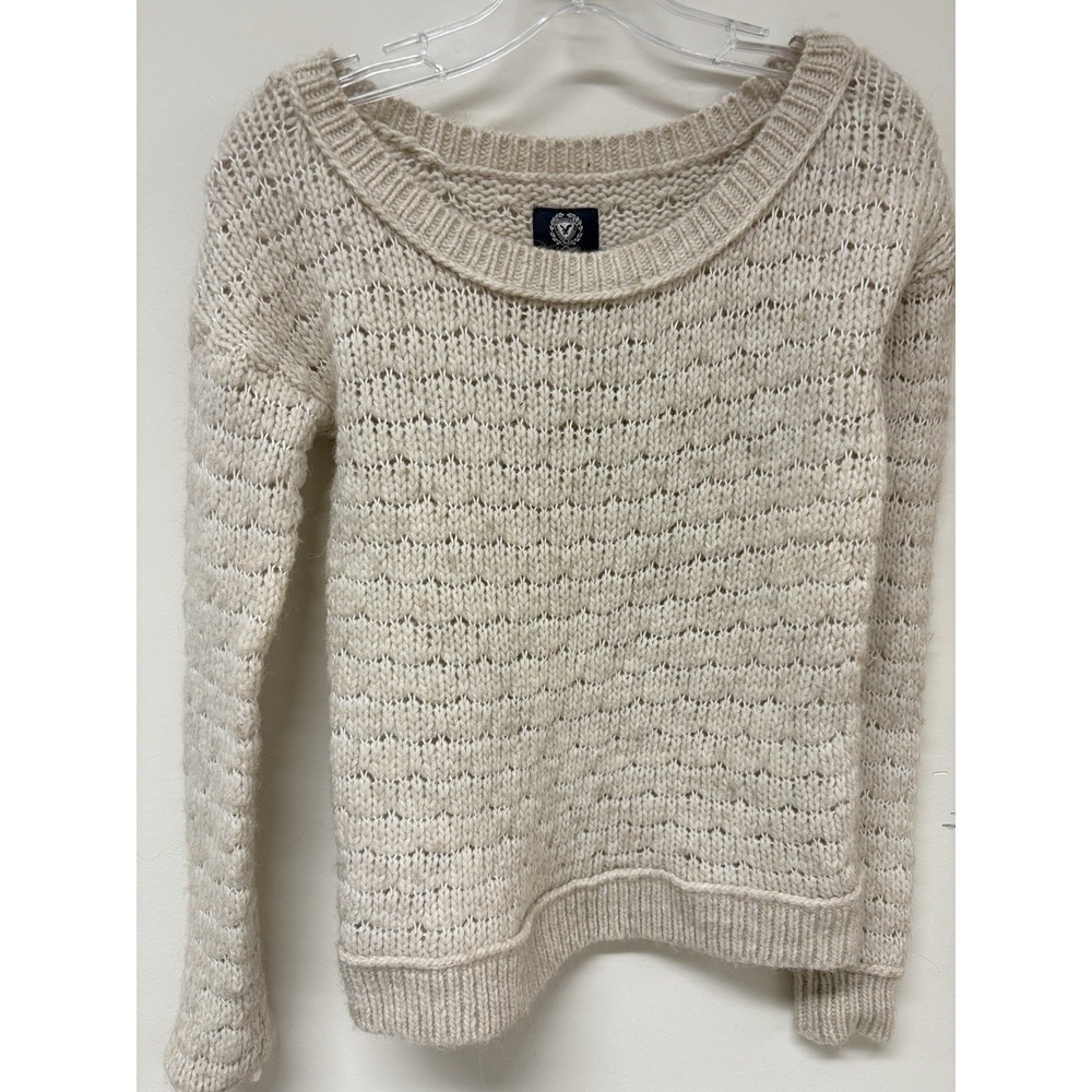 American Eagle Outfitters Sweater Women S/P Beige Long Sleeve Pullover Vintage - Picture 5 of 10